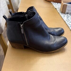 Lucky Brand Black Leather Ankle Booties